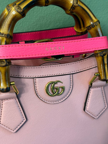 GUCCI PINK MINI DIANA HANDBAG