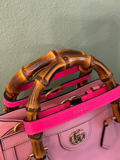 GUCCI PINK MINI DIANA HANDBAG