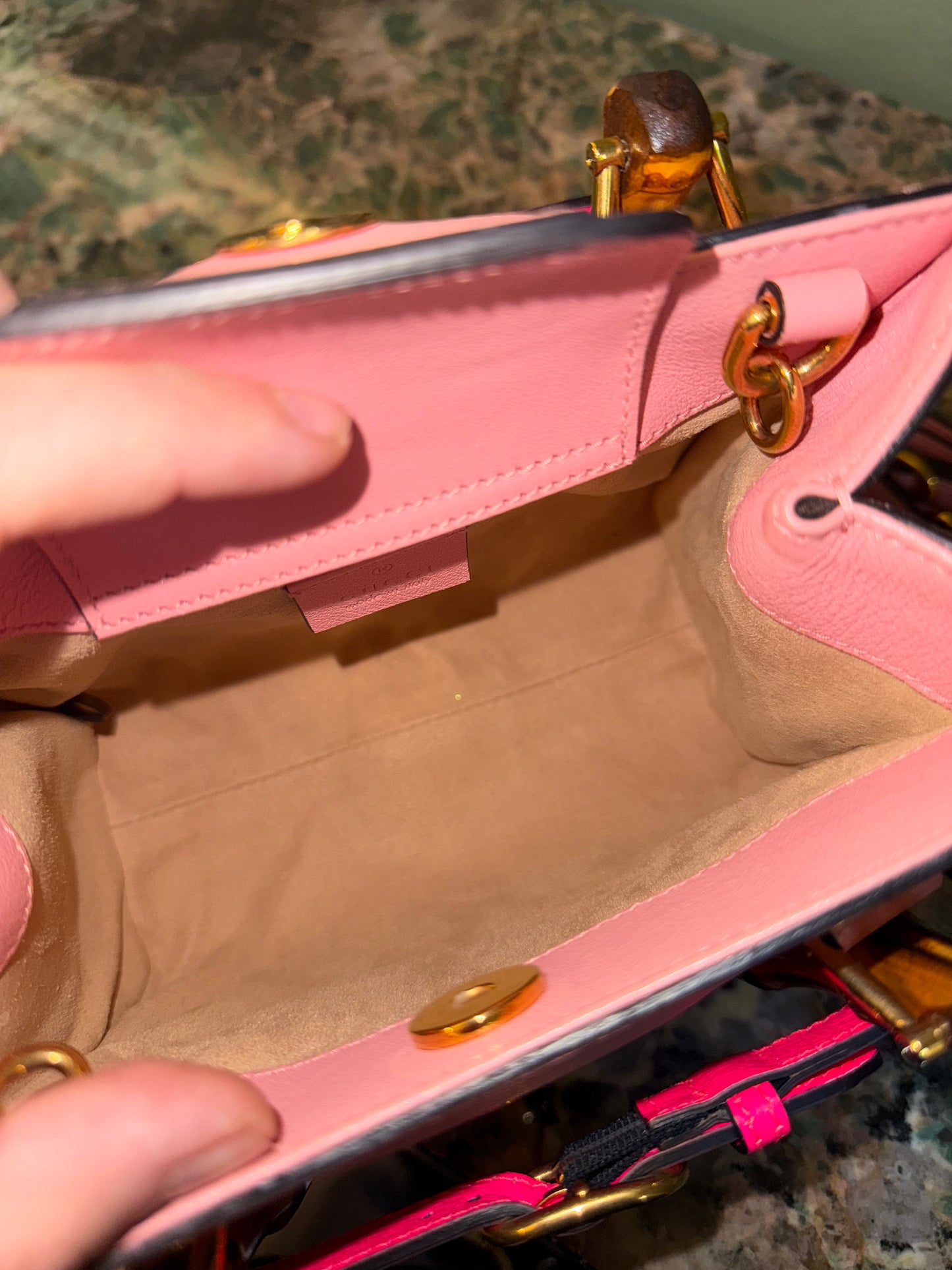 GUCCI PINK MINI DIANA HANDBAG