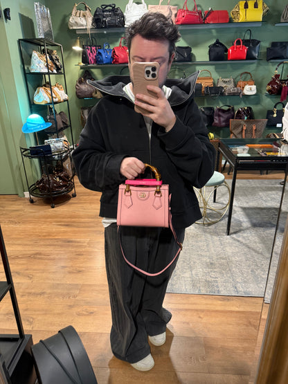 GUCCI PINK MINI DIANA HANDBAG