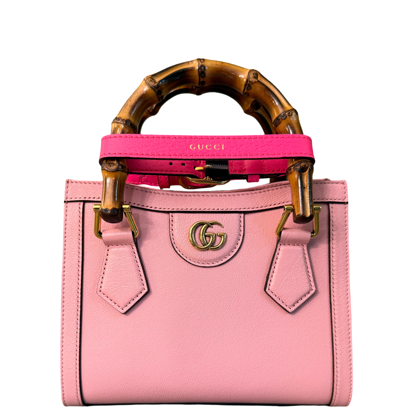 GUCCI PINK MINI DIANA HANDBAG