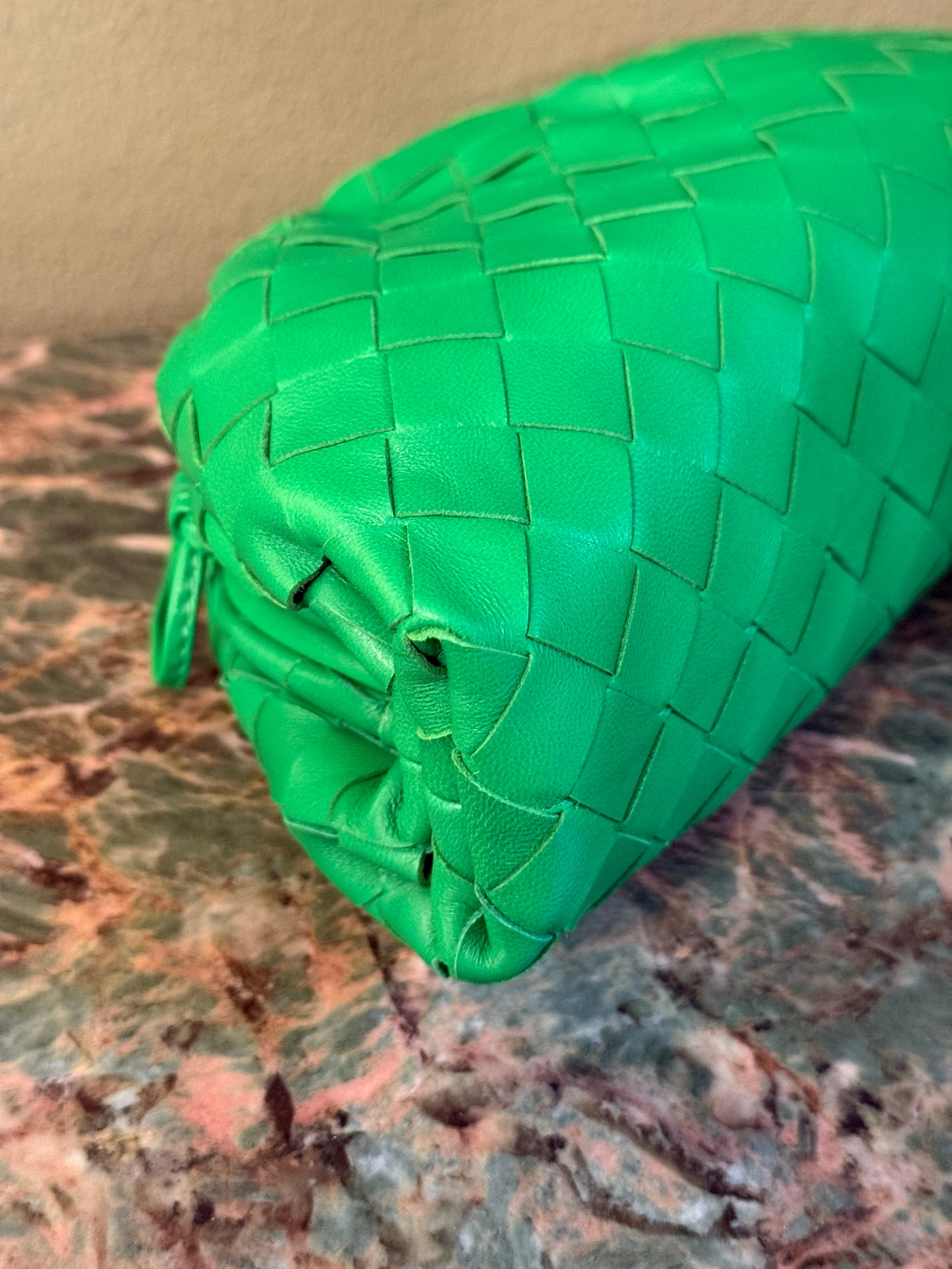 BOTTEGA VENETA INTRECCIATO PARAKEET MINI POUCH