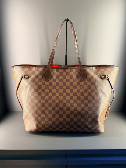 LOUIS VUITTON DAMIER EBENE NEVERFULL GM SHOPPING BAG