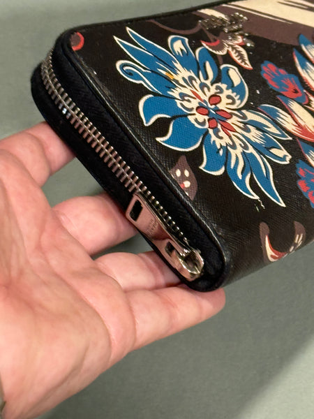 PRADA SAFFIANO LARGE ZIPPY WALLET