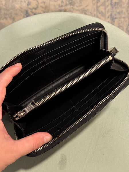 PRADA SAFFIANO LARGE ZIPPY WALLET