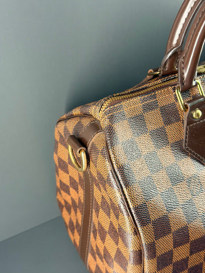 LOUIS VUITTON DAMIER EBENE SPEEDY BANDOULIERE 30 BOSTON BAG