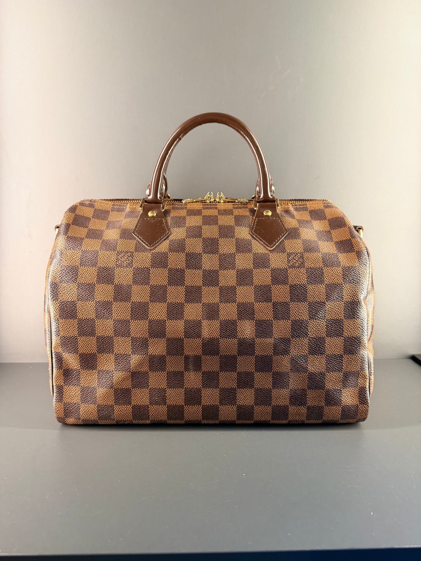 LOUIS VUITTON DAMIER EBENE SPEEDY BANDOULIERE 30 BOSTON BAG