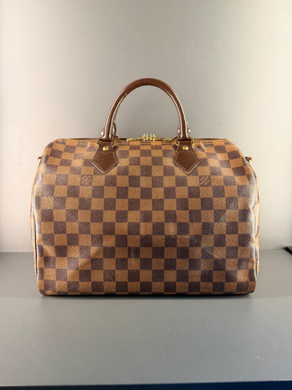 LOUIS VUITTON DAMIER EBENE SPEEDY BANDOULIERE 30 BOSTON BAG