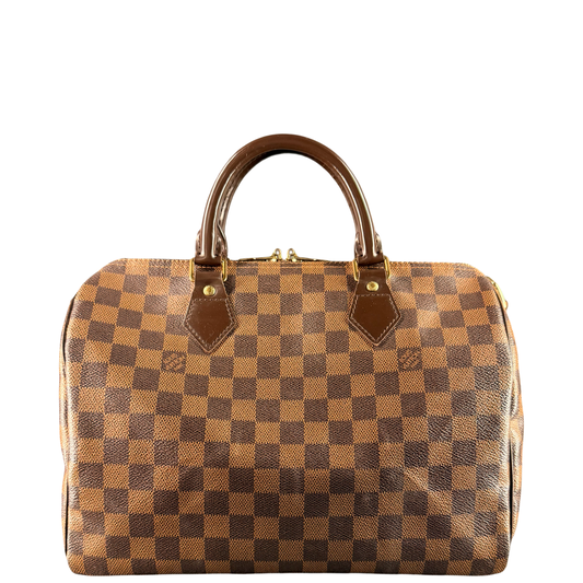 LOUIS VUITTON DAMIER EBENE SPEEDY BANDOULIERE 30 BOSTON BAG