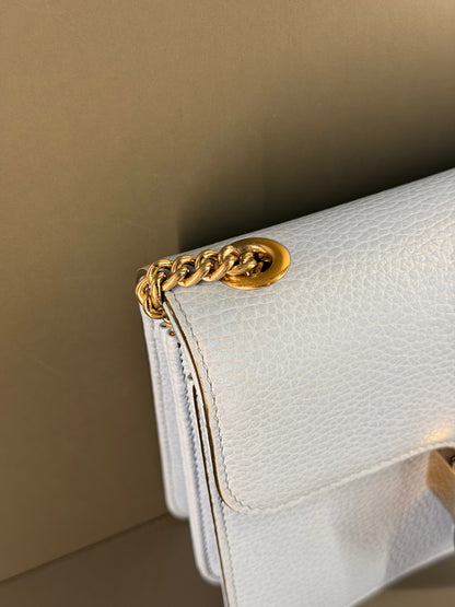 GUCCI LIGHT BLUE SMALL INTERLOCKING CROSSBODY BAG