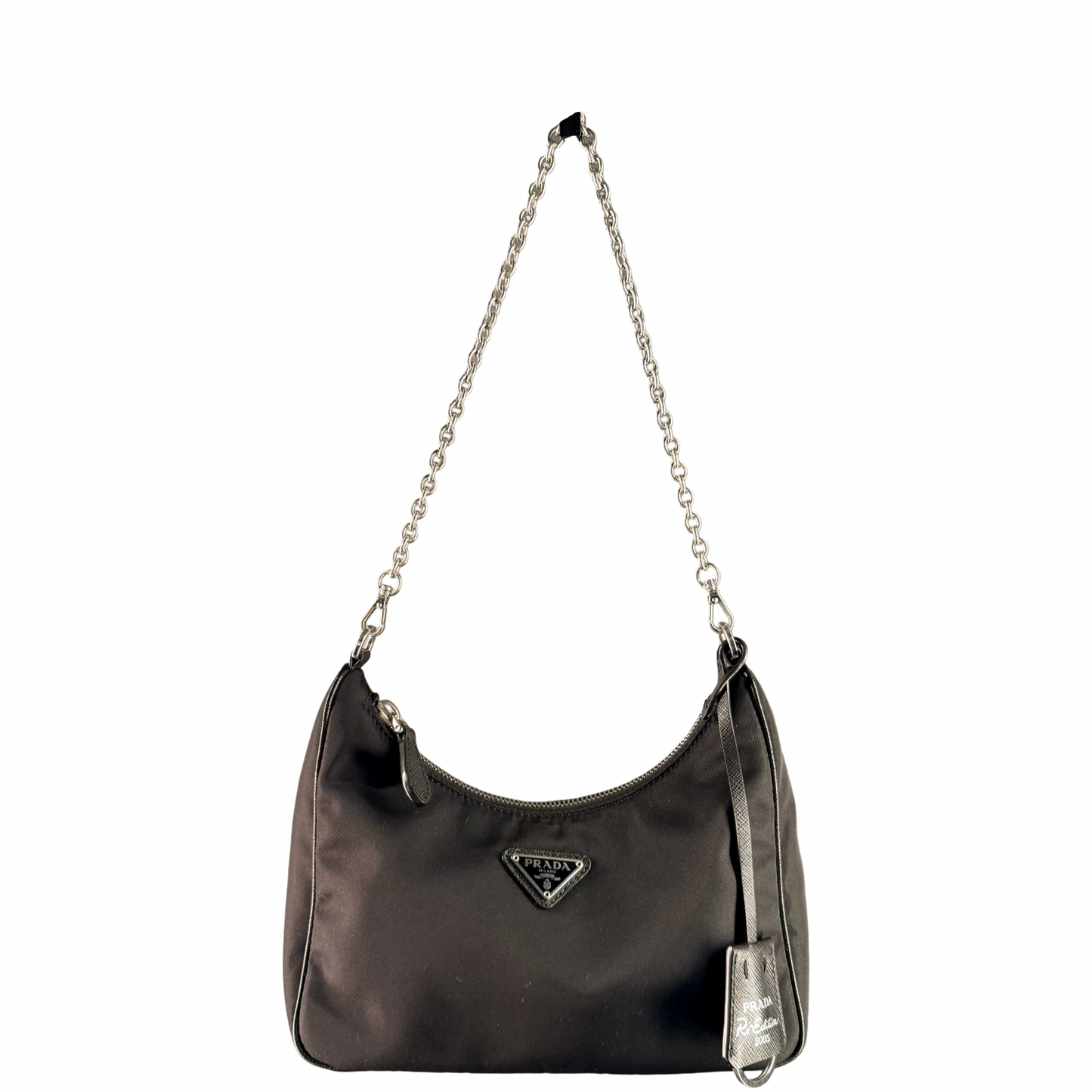 PRADA BLACK NYLON RE EDITION 2005 CROSSBODY BAG