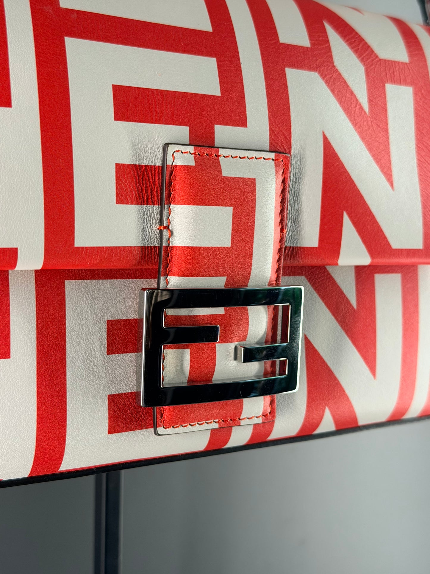 MARC JACOBS X FENDI MAXI LOGO BAGUETTE SHOULDER BAG