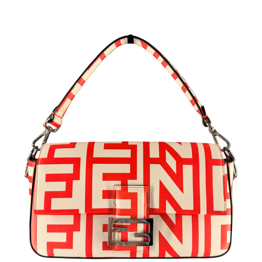 MARC JACOBS X FENDI MAXI LOGO BAGUETTE SHOULDER BAG