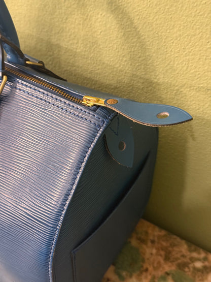 LOUIS VUITTON ELECTRIC BLUE SPEEDY BOSTON BAG