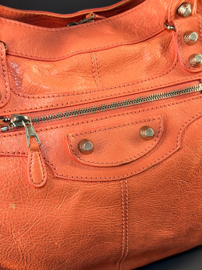 BALENCIAGA SALMON PINK CITY SHOPPING TOTE