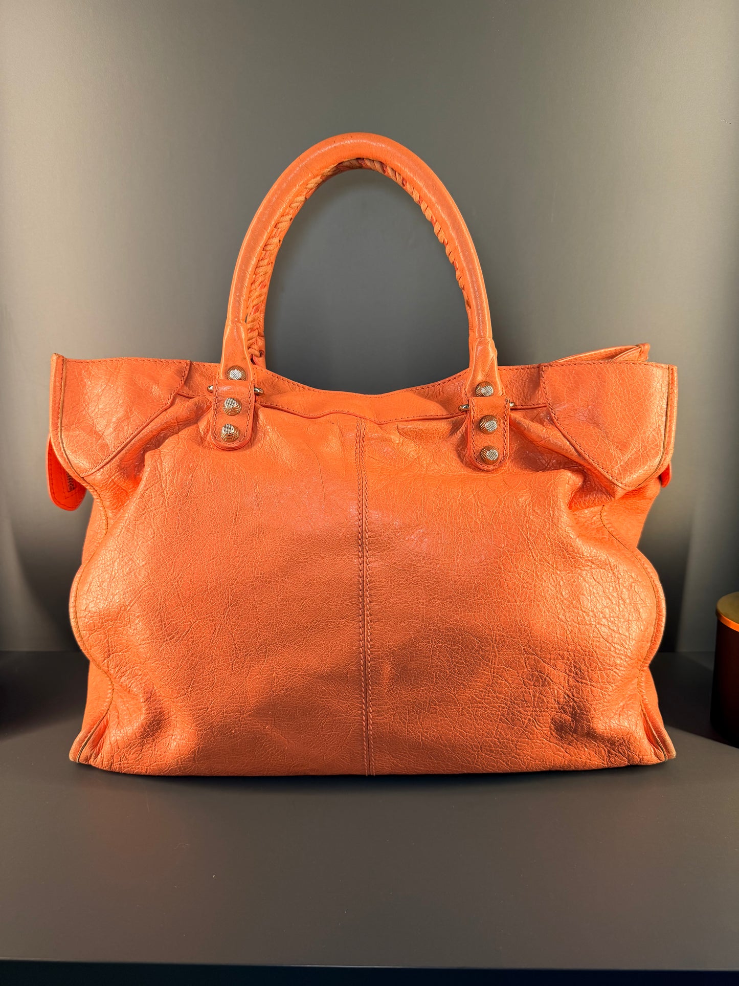 BALENCIAGA SALMON PINK CITY SHOPPING TOTE