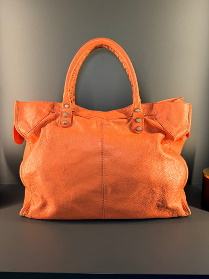BALENCIAGA SALMON PINK CITY SHOPPING TOTE