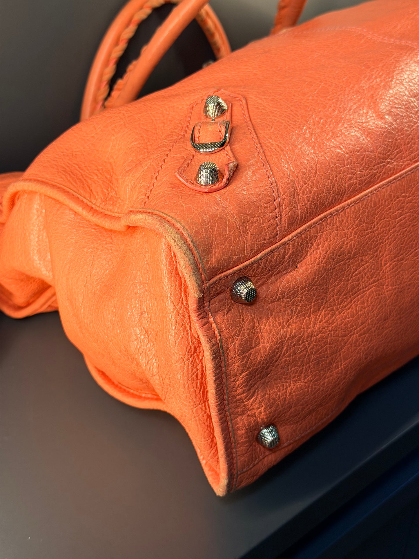 BALENCIAGA SALMON PINK CITY SHOPPING TOTE