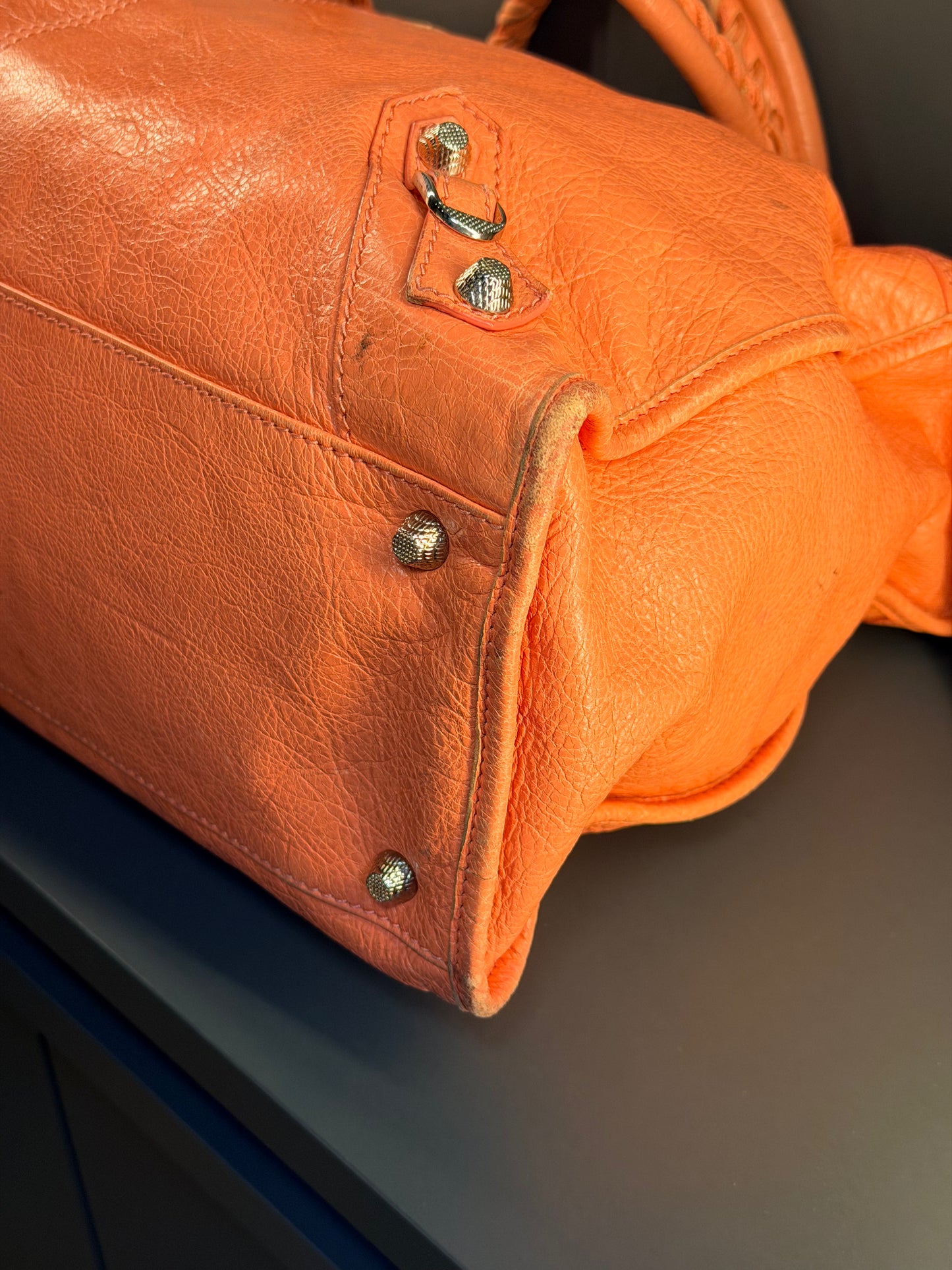 BALENCIAGA SALMON PINK CITY SHOPPING TOTE