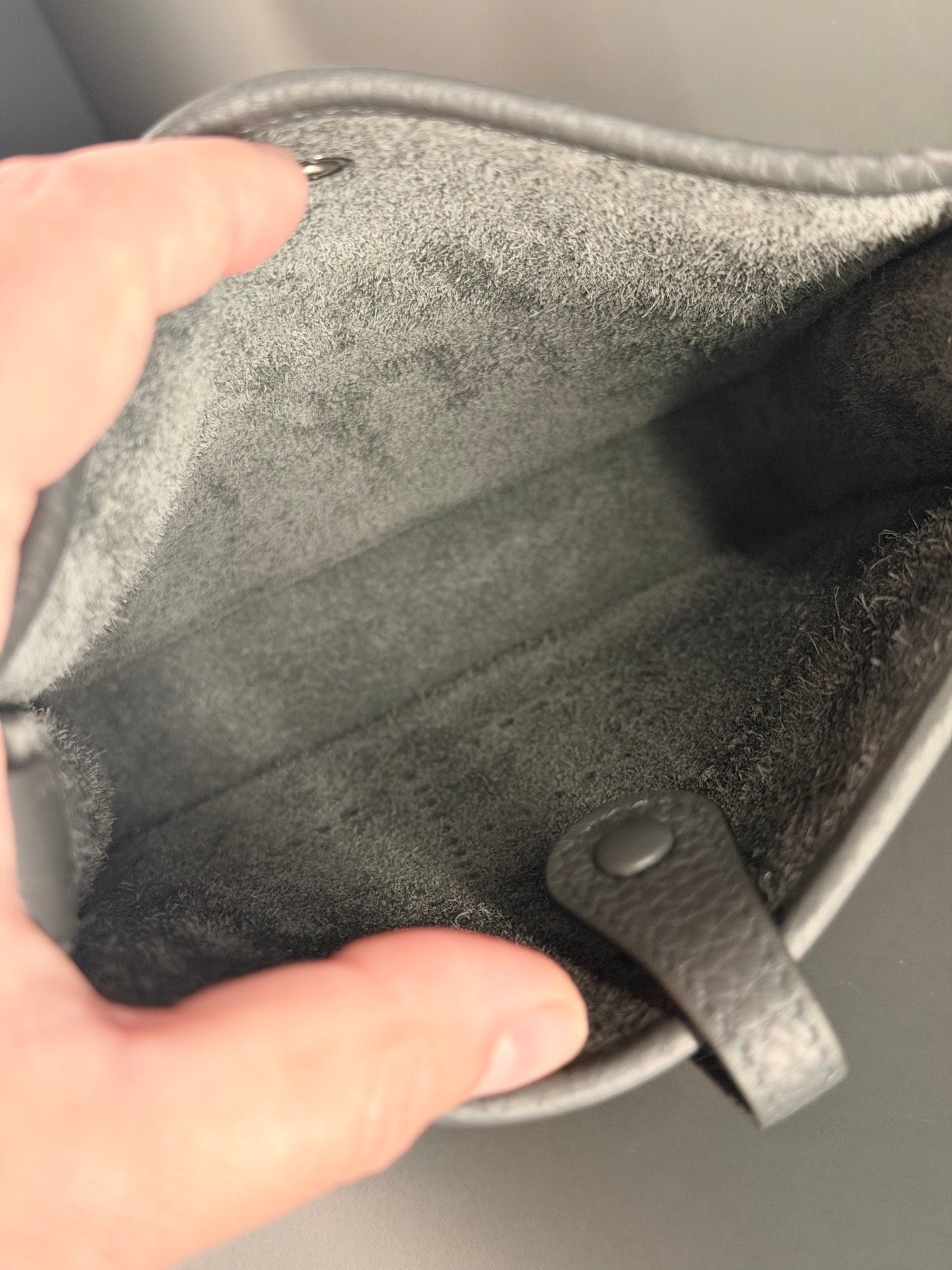 HERMÈS GRIS MISTY EVELYNE 16 CROSSBODY BAG