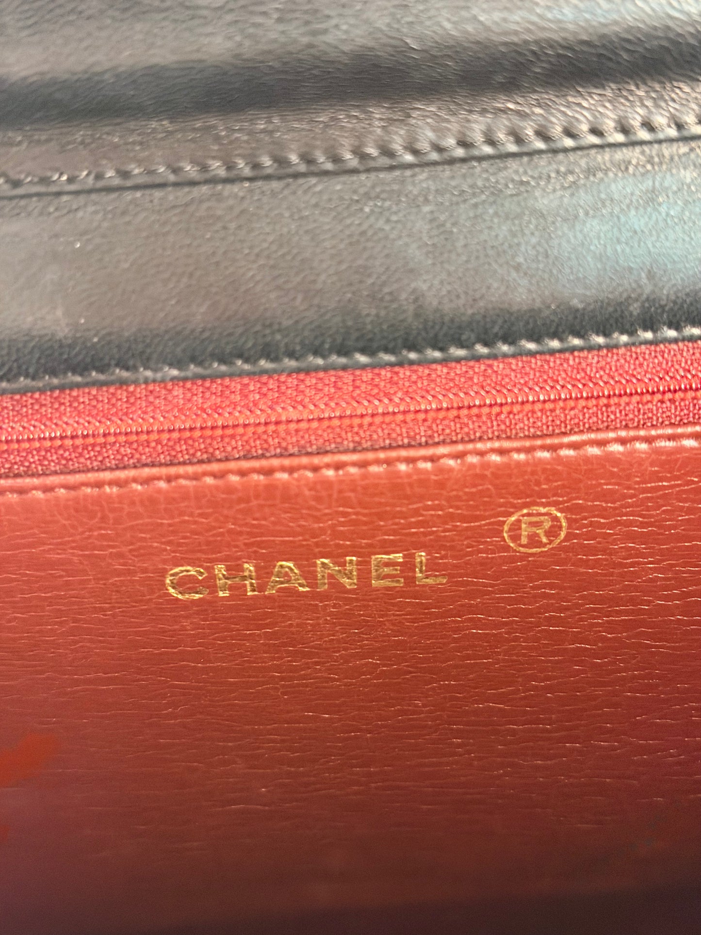 CHANEL BLACK LAMBSKIN MEDIUM SINGLE FLAP SHOULDER BAG