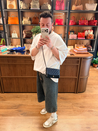 CHANEL BI COLOR GABRIELLE WALLET ON CHAIN