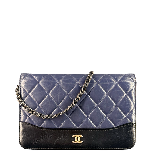 CHANEL BI COLOR GABRIELLE WALLET ON CHAIN