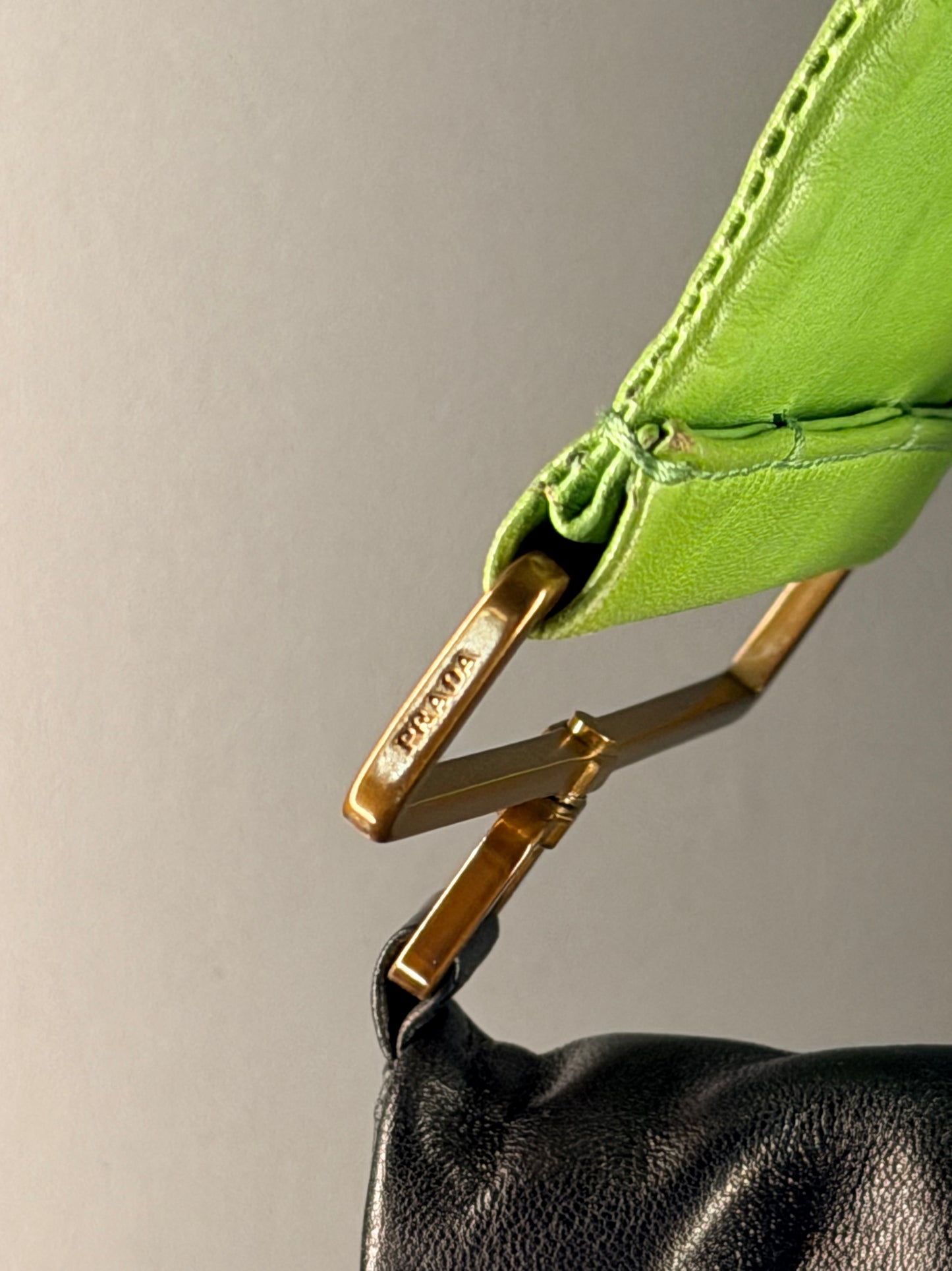 PRADA TRI COLOR FLAT MAXI HANDLE SHOULDER BAG