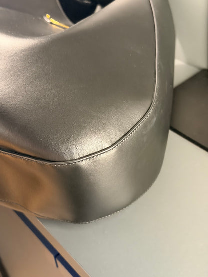 PRADA BLACK CITY CALF LARGE HOBO BAG