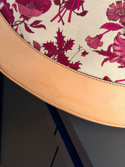 GUCCI BY FRIDA GIANNINI PINK FLORA PEGGY BAMBOO HOBO BAG