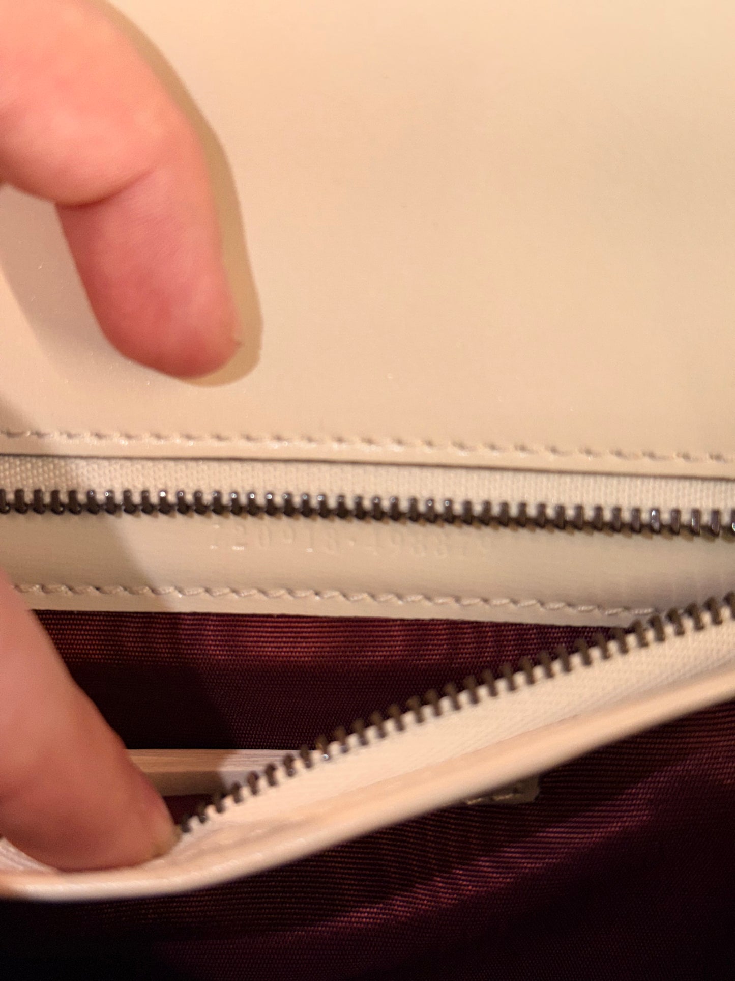 GUCCI WHITE MEDIUM STUDDED BAMBOO 1947 TOP HANDLE HANDBAG