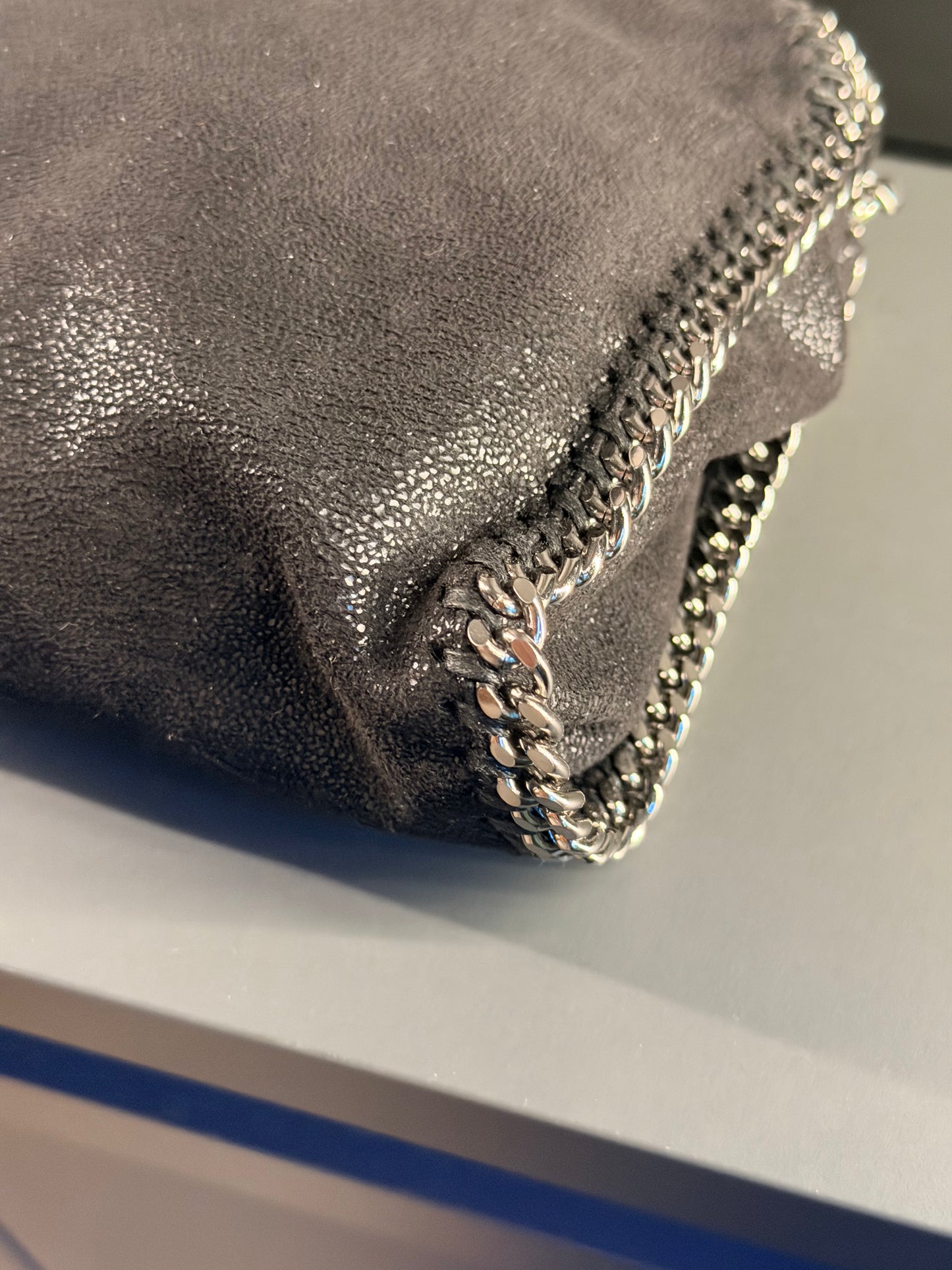 STELLA MCCARTNEY BLACK TINY FALABELLA CROSSBODY BAG