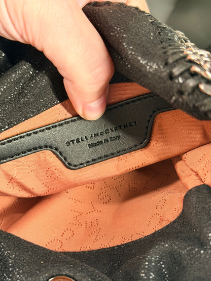 STELLA MCCARTNEY BLACK TINY FALABELLA CROSSBODY BAG